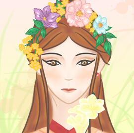 В короне из цветов